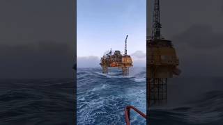 How Do Oil Rigs Stay Stable in Rough Ocean Waves ocean oil telugufacts shorts facts [upl. by Gustaf]