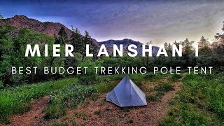 Mier Lanshan 1 Person Tent Review BEST BUDGET TREKKING POLE TENT [upl. by Calia]