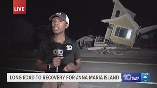 Rod amp Reel Pier restaurant on Anna Maria Island swallowed in Gulf during Hurricane Milton [upl. by Phillipe]