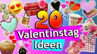 20 VALENTINSTAG DIY Ideen  einfach günstig amp süß  Geschenke für Verliebte für Freund amp Freundin [upl. by Aelc]