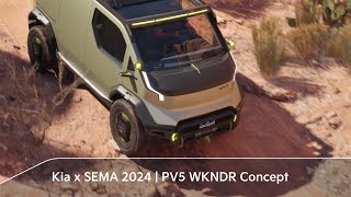 Kia x SEMA 2024  PV5 WKNDR Concept [upl. by Elodea]