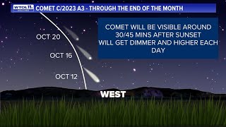 Comet to be visible beginning this weekend and for the rest of the month [upl. by Gudrun]