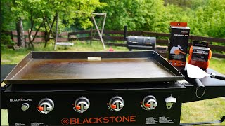 Grill Blackstone quotFlat Top Griddlequot Wypalanie Płyty Żeliwnej KO [upl. by Gannes476]