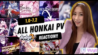 NEW CAPTAIN REACTING TO ALL HONKAI PVs  Honkai Impact [upl. by Ynnad392]