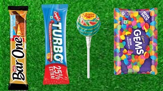 Bar one chocolate 🍫 turbo choco lollipop 🍭 gems unbox lolipop turbo gems chocolate unboxing [upl. by Sherlock100]