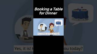 Booking a table for dinner basicenglish englishconversationpractise [upl. by Reahard]