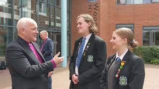 Archbishop of York visits Woodchurch High School Wirral [upl. by Oraneg596]