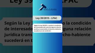 Pregunta sobre la ley 392015  Procedimiento Administrativo Común de las AAPP LPAC [upl. by Yrellih272]