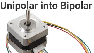 Convert Unipolar Stepper Motor into Bipolar Stepper Motor  Stepper Motor Wire Configuration [upl. by Barnie]