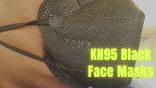 CTC Connexions KN95 Black Face Masks Review  5Layer Cup Dust Masks [upl. by Mohn373]