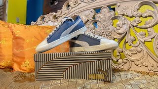 Puma x Rhuigi Clyde Sneakers in PristineInky Blue [upl. by Mossberg]