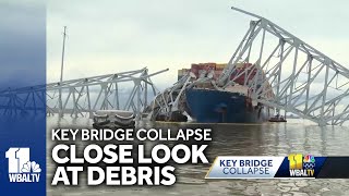 Crews clear bridge debris in crucial undertaking [upl. by Coe]