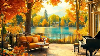 Cozy Fall Coffee Shop Ambience 🍁 Warm Jazz Music for Studying Unwind  Smooth Jazz Background Music [upl. by Hach11]