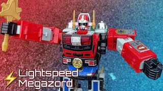 Deluxe Lightspeed Megazord 2000 Toy Review Power Rangers Lightspeed Rescue Season 8 [upl. by Tychon]