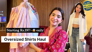 Oversized Shirts Haul Starting Rs197 😱 Only ❤️ NeetuSikka [upl. by Zaneski]