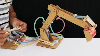 How to Make Hydraulic JCB From Cardboard [upl. by Gere25]