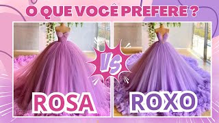 QUIZ Qual COR você PREFERE 🩷 ROSA ou 💜ROXO  Qual Você Prefere❓escolha edição ROSA vs ROXO [upl. by Poyssick]