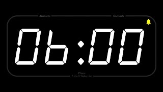 6 MINUET  TIMER amp ALARM  Full HD  COUNTDOWN [upl. by Burley143]