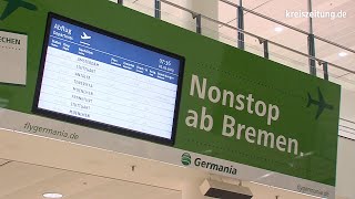 Fluggesellschaft Germania insolvent  so ist die Situation am Flughafen Bremen [upl. by Harve]