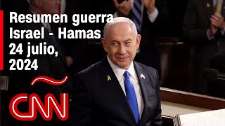 Resumen en video de la guerra Israel  Hamas noticias del 24 de julio de 2024 [upl. by Ttezil]