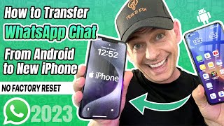 How to Transfer WhatsApp from Android to iPhone Without Factory Reset 2 Ways Including Free 2023 [upl. by Niela654]