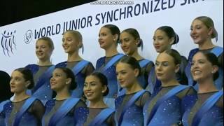 Synchro Team Icicles Jnr GBR SP Junior Worlds 2020 [upl. by Barbur67]