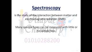 Spectroscopy  Organic Chemistry سبكترو [upl. by Atilrep]