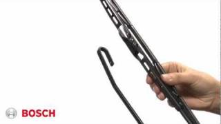 Bosch Wiper Blades Assembly Instructions  Scheibenwischer Montageanleitung Hooktype fastening [upl. by Nalyak]