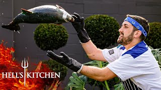 Catch Of The Day Chefs Fish For Ingredients  Hells Kitchen [upl. by Nytsrik71]