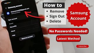 how to delete samsung account without password [upl. by Elladine]