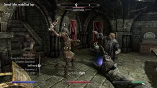 Skyrim  Killing General Tullius  Stormcloak Ending [upl. by Nyleimaj507]