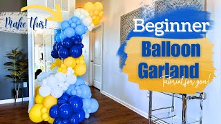 Beginners How To Wide Organic Balloon Garland  Step by Step Tutorial [upl. by Yetak]