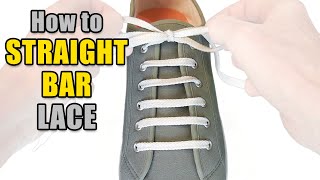 Straight Bar Lacing Tutorial – Professor Shoelace [upl. by Annabelle340]