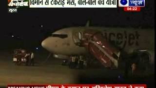 Spicejet plane crashes to buffalo at Surat Airport [upl. by Ahsikin]