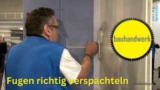 So spachtelt man Fugen mit Uniflott von Knauf [upl. by Noteloc573]