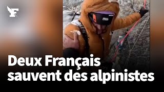 Himalaya  en vidéo des soldats français sauvent deux alpinistes bloquées à 6000m [upl. by Lubet]