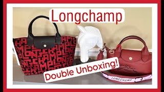 Longchamp LGP Bag amp Jockey Leather CUIR Bag Review DOUBLE UNBOXING [upl. by Lynd]