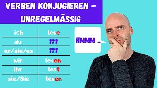 Verben konjugieren  unregelmäßig  Learn German  Deutsch lernen [upl. by Lunneta]