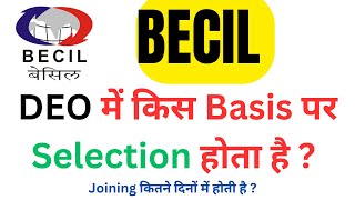 BECIL Recruitment 2024  BECIL DEO Selection Process  BECIL DEO me selection kaise hota hai  becil [upl. by Niveg]