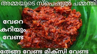 പാലക്കാടൻ ഉഴുന്ന് സമ്മന്തിചമ്മന്തി  Uzhunu CHAMMANTHI Urad dal Chamandi Ulandh Chutney [upl. by Arrehs201]