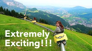 TOBOGGANING  ALPINE SLIDE IN SALZBURG AUSTRIA [upl. by Metcalf]