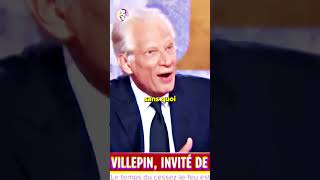 De Villepin  quotJe nentends jamais BHL parler de paix ou de justice quot [upl. by Airreis]