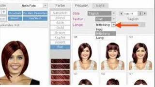 Frisuren Simulation  Online Haare Schneiden [upl. by Clement]