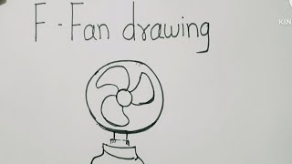 Fan drawing for kids Simple Fan sketching For kids [upl. by Tennek501]