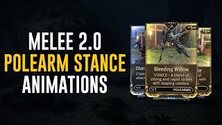 Polearm Stances amp Animations  Melee 20 Warframe [upl. by Xirtaeb]