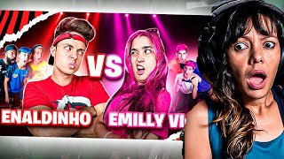 BATALHA DE RAP  ENALDINHO vs EMILY VICK  REACT MÃE YOUTUBER [upl. by Mcgrody]