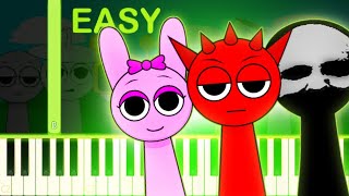 SPRUNKI INCREDIBOX SONG  EASY Piano Tutorial [upl. by Nyletac611]