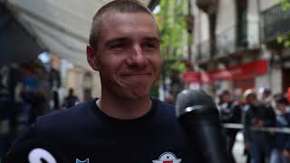 Remco Evenepoel Interview at the finish Stage 1 Itzulia Basque Country 2024 [upl. by Annaeel]