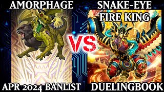 Amorphage vs SnakeEye Fire King  Dueling Book [upl. by Analihp87]