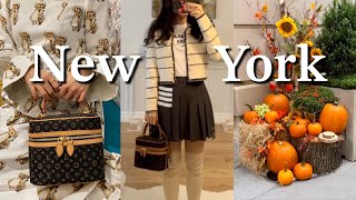 Upcycle a LV Vintage Bag Chic Fall Outfits Central Parks Foliage 🍂 [upl. by Tuneberg356]